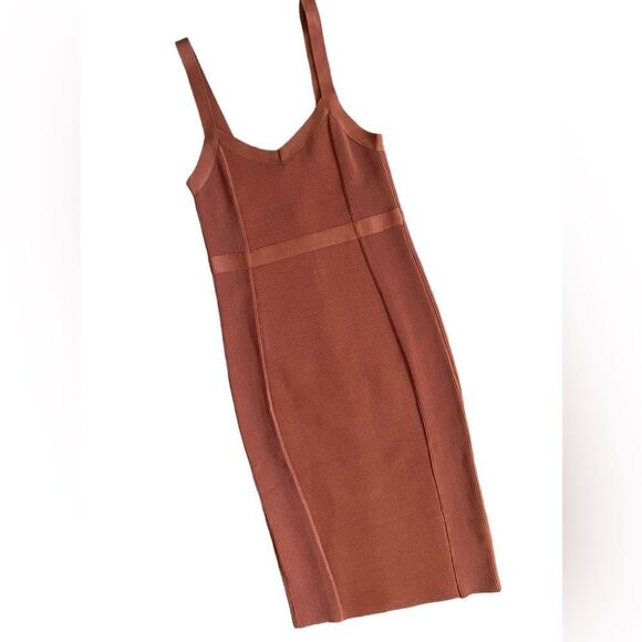 NWT Bardot Katy Bodycon Chestnut Knit Sweater Dress Size US 6 - Picture 4 of 14